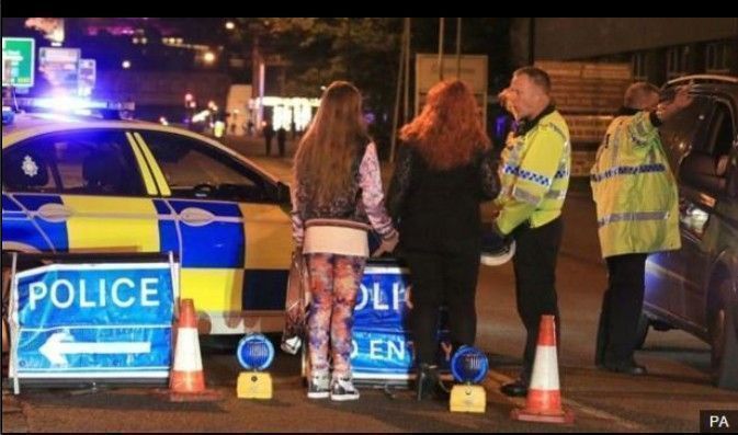 Atentado en Manchester. Foto: Tomada del Twitter de la BBC