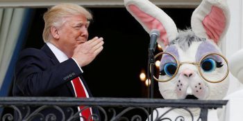 El presidente de los Estados Unidos, Donald Trump, durante la celebración de la pascua. Foto: Reuters.