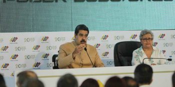 Nicolás Maduro condenó las sanciones que los Estados Unidos le impuso. Foto: Prensa Presidencial.