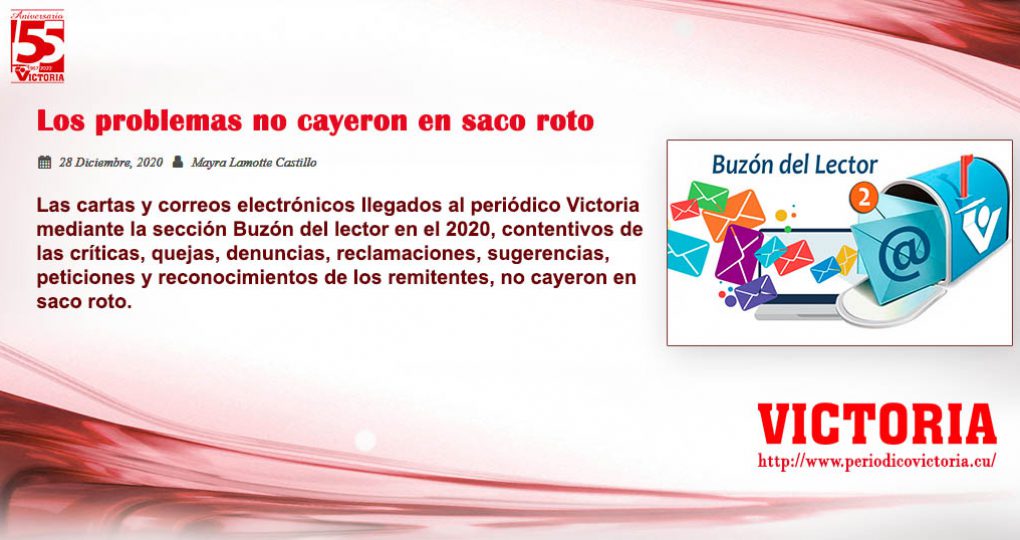 Los problemas no cayeron en saco roto