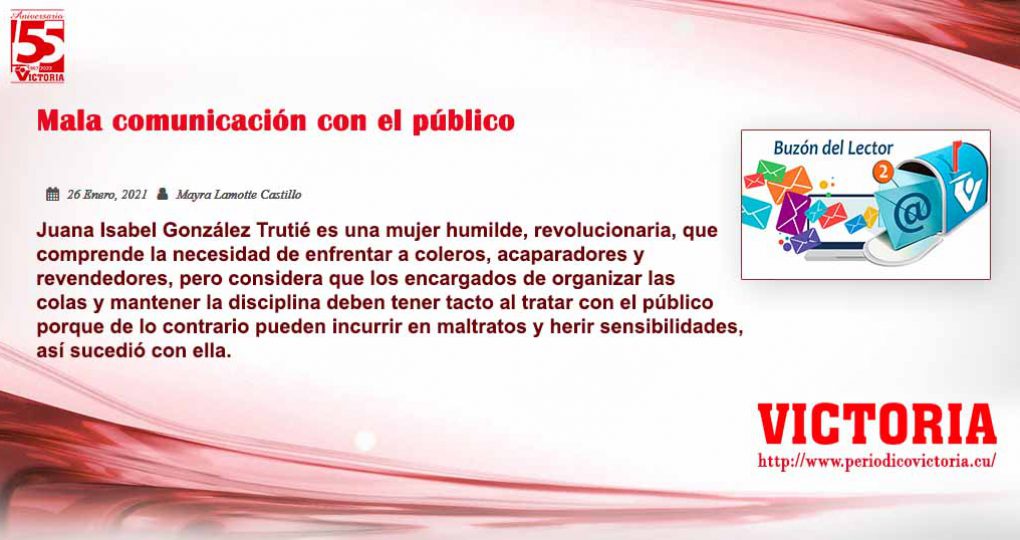 Mala comunicación con el público