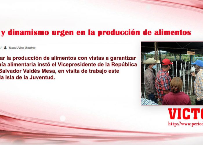 Manos y dinamismo urgen en la producción de alimentos