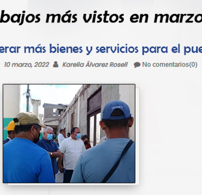 TRabajos mas visitados marzo-Generar más bienes y servicios para el pueblo